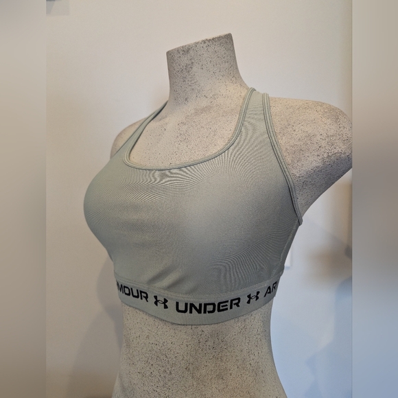 Under Armour Crossback Mid Bra, Sports Bra With Compression Green Size L NWOT - Picture 9 of 9